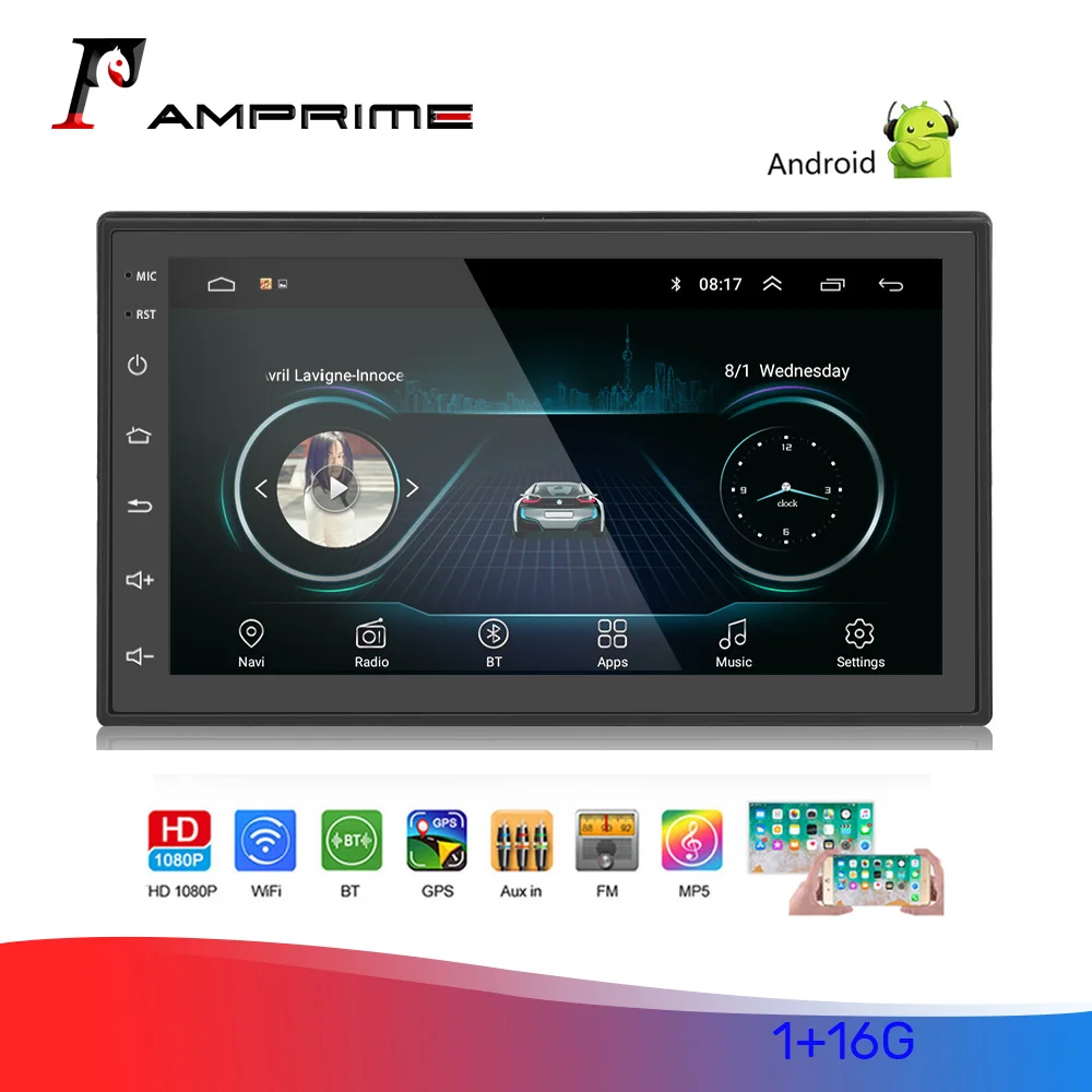 AMPrime автомобильный Авторадио 2 din сенсорный экран 7 &quotHD плеер Автомобильный