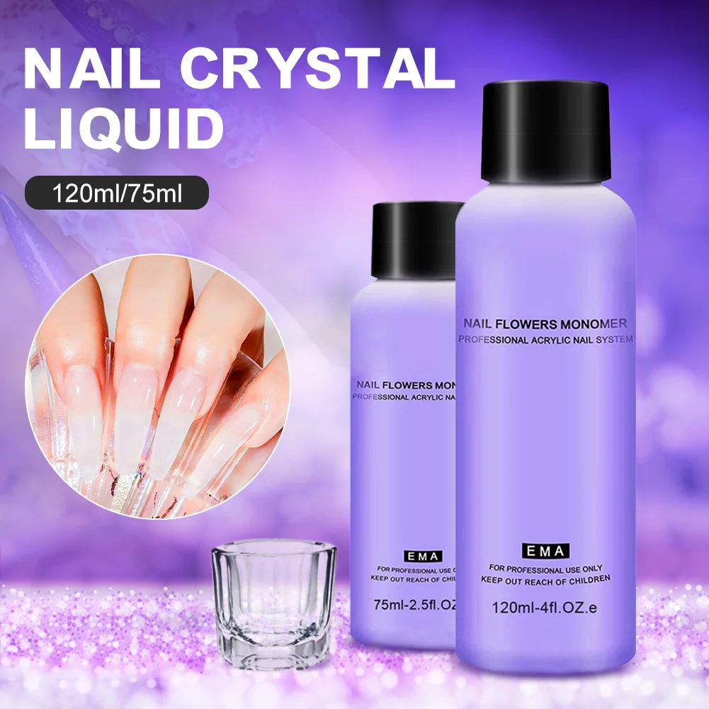 

Acrylic Liquid Nail Polish Crystal Acrylic Nail Powder Solution for Manicuring Carving Nail Art Extension Tool Crystal liquid