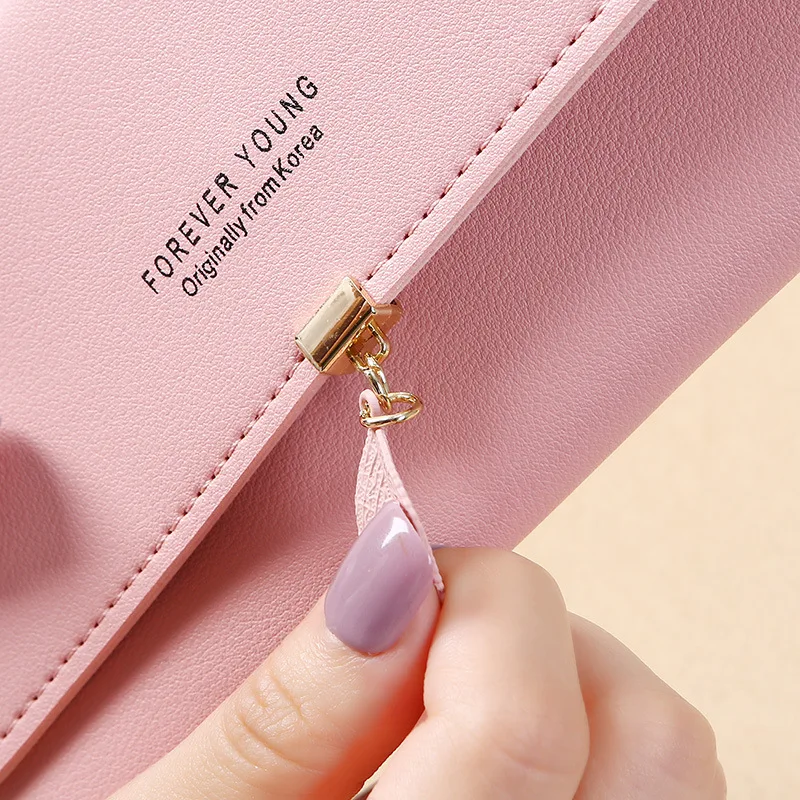 

Women Mobile Phone Bag Wallet Brand Designer Female Card PU Leather Long Womens Wallets and Purses Ladies Slim Card Holder Purse