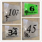 Индивидуальные Акриловые таблички с номером дома, уличные таблички с именем, несколько цветов, дизайн с животными A7