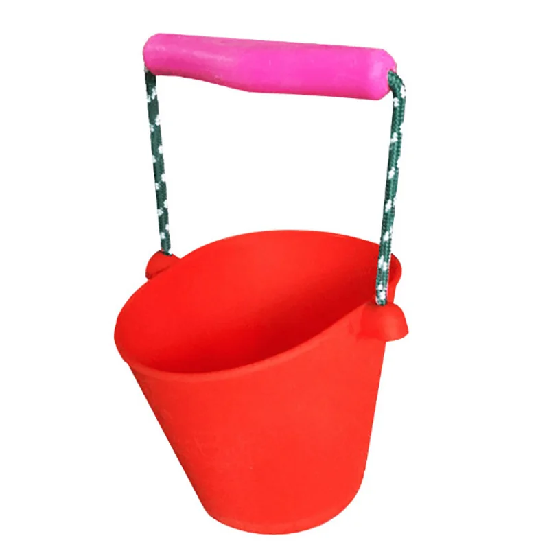7 цветов Пляжное ведро силиконовая складная ручная игрушка бочонок детская для