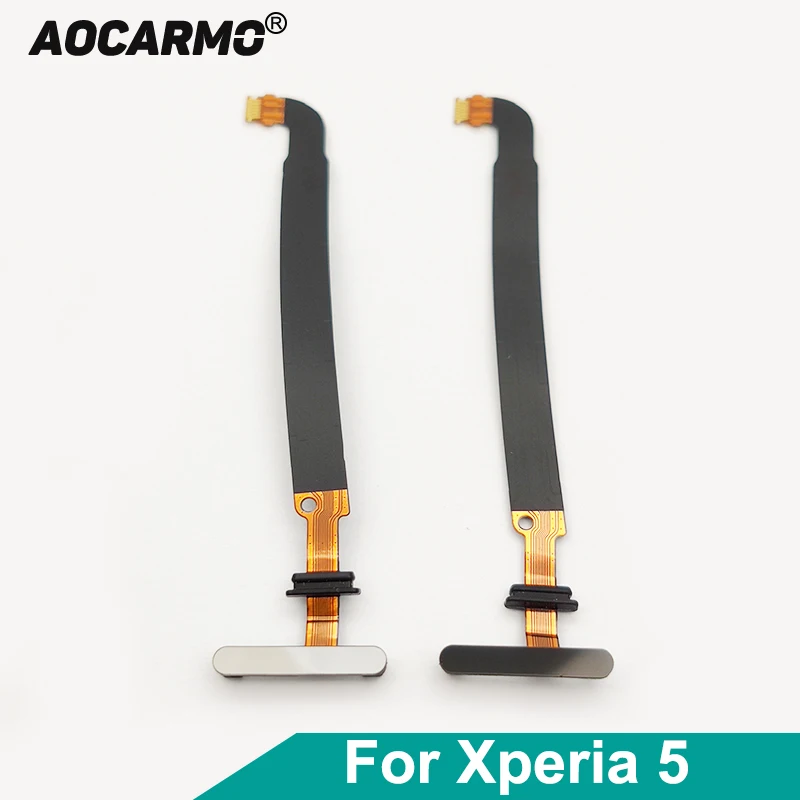 Кнопка включения/выключения питания Aocarmo для Sony Xperia 5 / X5 J8210 J9210 сенсор отпечатков пальцев сенсорная ID лента гибкий сменный кабель