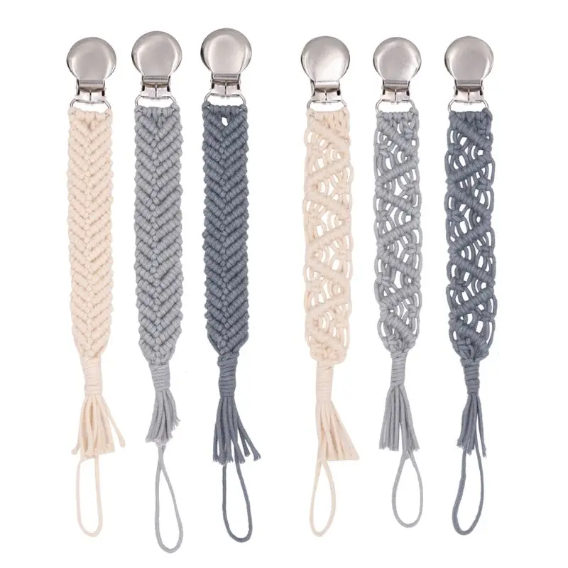 Винтаж простая Соска пустышка для маленьких хлопок кисточкой соски с цепочкой