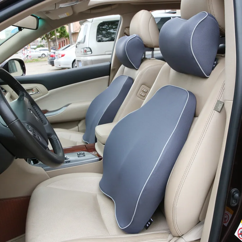 Car headrest lumbar support seat neck pillow back cushion memory cotton set CD50 Q02 | Автомобили и мотоциклы