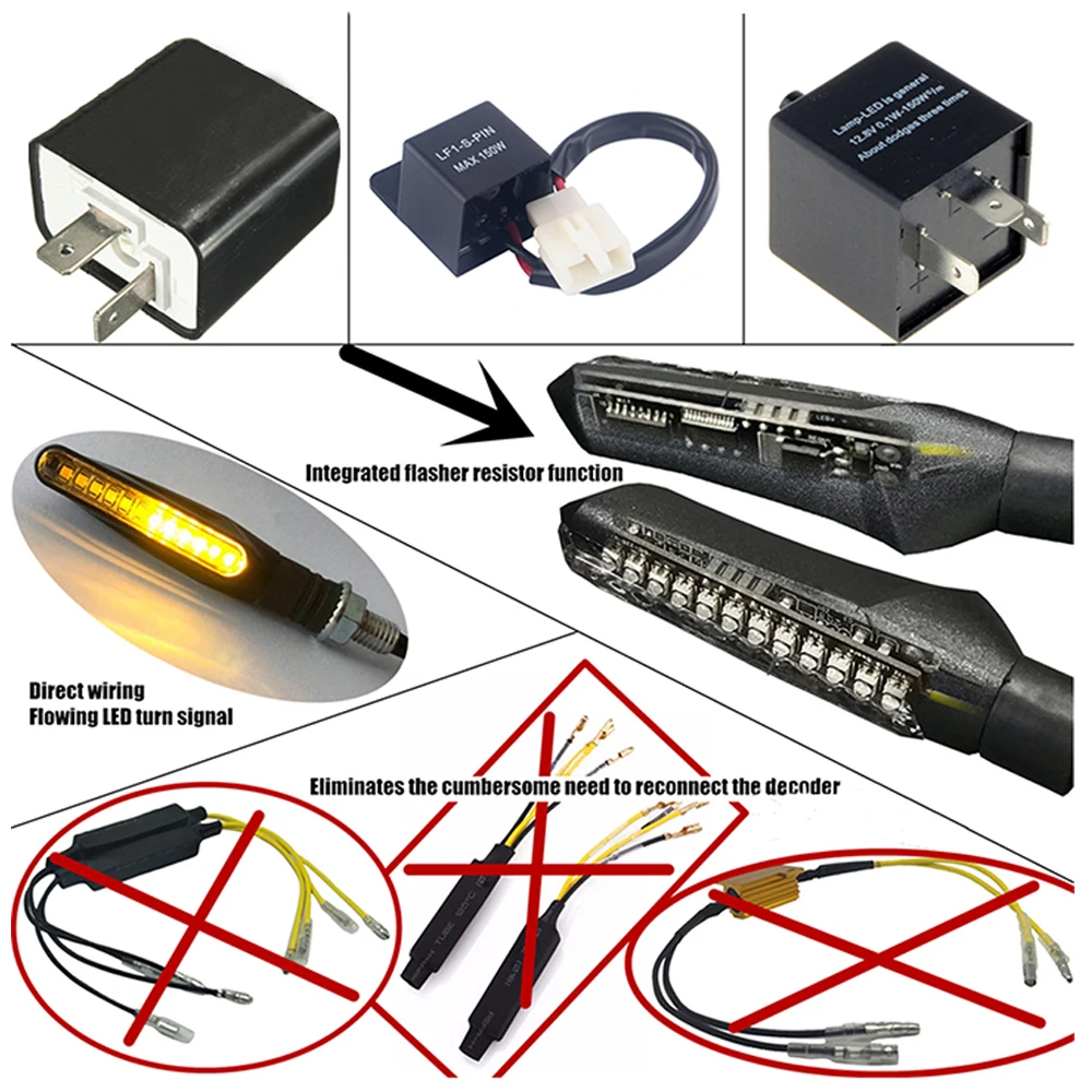2 шт. светодиодный светильник поворотников для мотоцикла 12 лампочек В