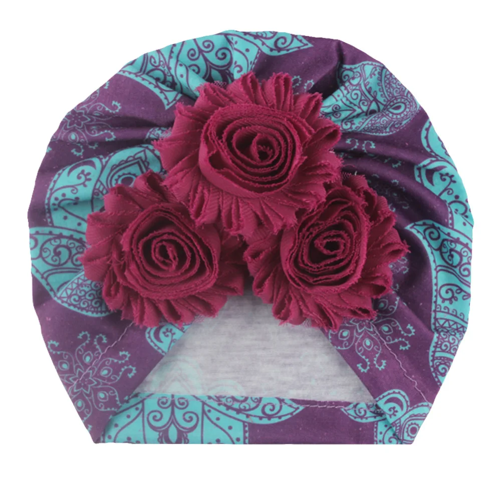 2020 детская шапочка для девочек с цветочным принтом весна-лето шапка маленьких