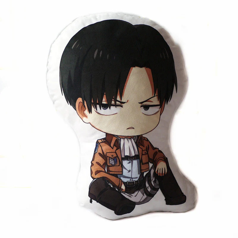 Плюшевая кукла с принтом из аниме Леви Акерман двухсторонняя наволочка атака на