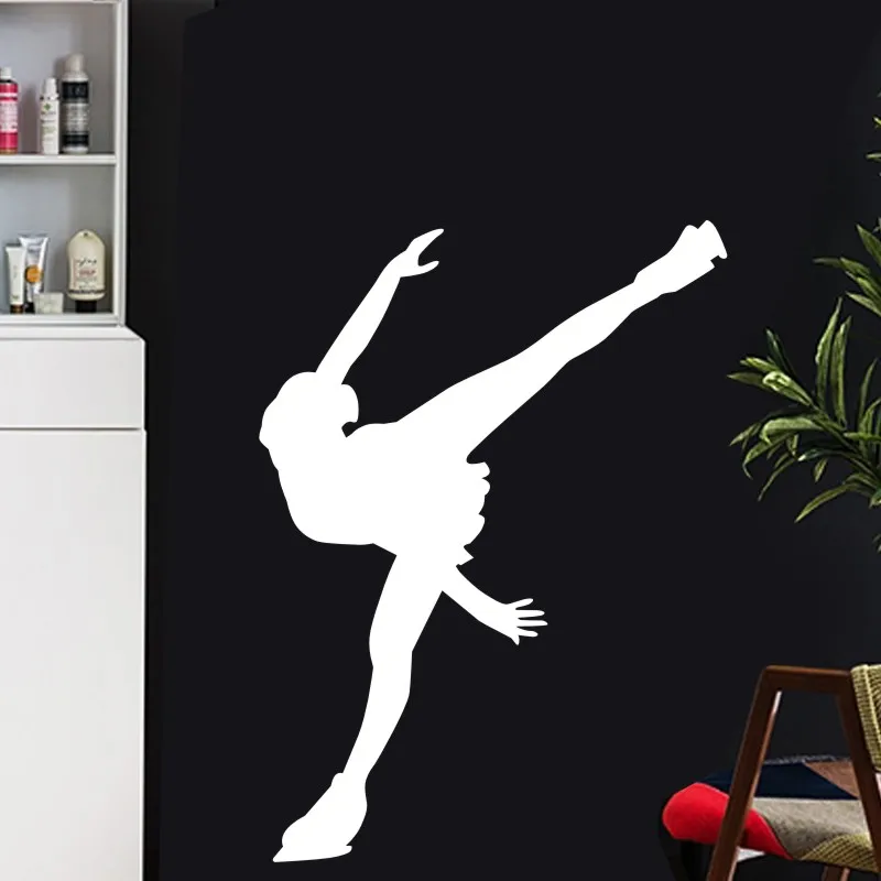 

Figure Skating Sticker Decal Skiing Ice Sports Posters Vinyl Pegatina Wall Decals Decor Mural Car Figure Skating Decal