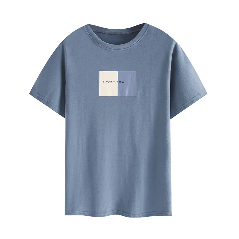 

2021 summer women's new Harajuku cotton printed short-sleeved shirt fashion Korean T-shirt women