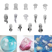 1 5pcs 3d mini jellyfish model crystal ocean resin modeling filler for diy crafts jewelry fillings decorations materials