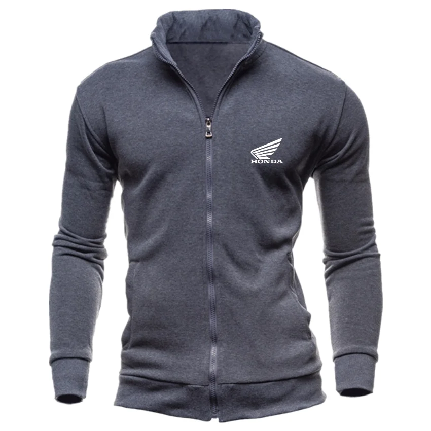 

2021 Honda Car Logo Men's Autumn Hoodie Dark Print Cool Jacket Jacket Men's Hip Hop Streetwear Harajuku Zipper Men's Punk Fall