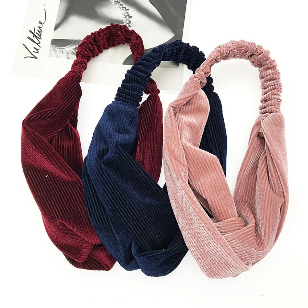 Головной убор для лица женская простая Милая лента волос sen с широкими краями