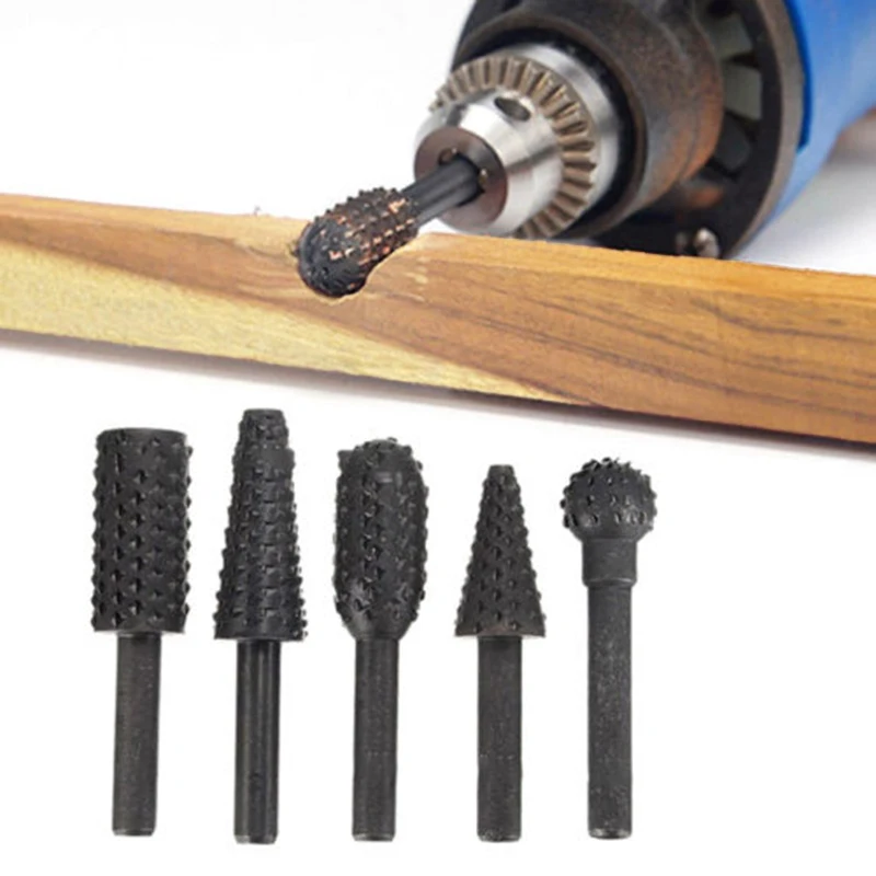 

5pcs Set 1/4 Drill Bits Cutting Tools For Woodworking Woodcarving Hand Tool