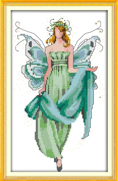 R828-4 Joy Sunday Flower fairy серия Набор для вышивки крестом 11CT печатная ткань 14CT холст DMC Вышивка крестом с фабрики - Цвет: R828-4