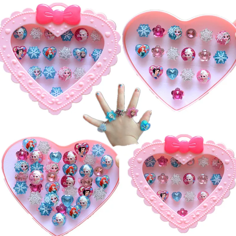 

Disney Elsa cute children long ring elementary school girl gift box girl Frozen jewelry