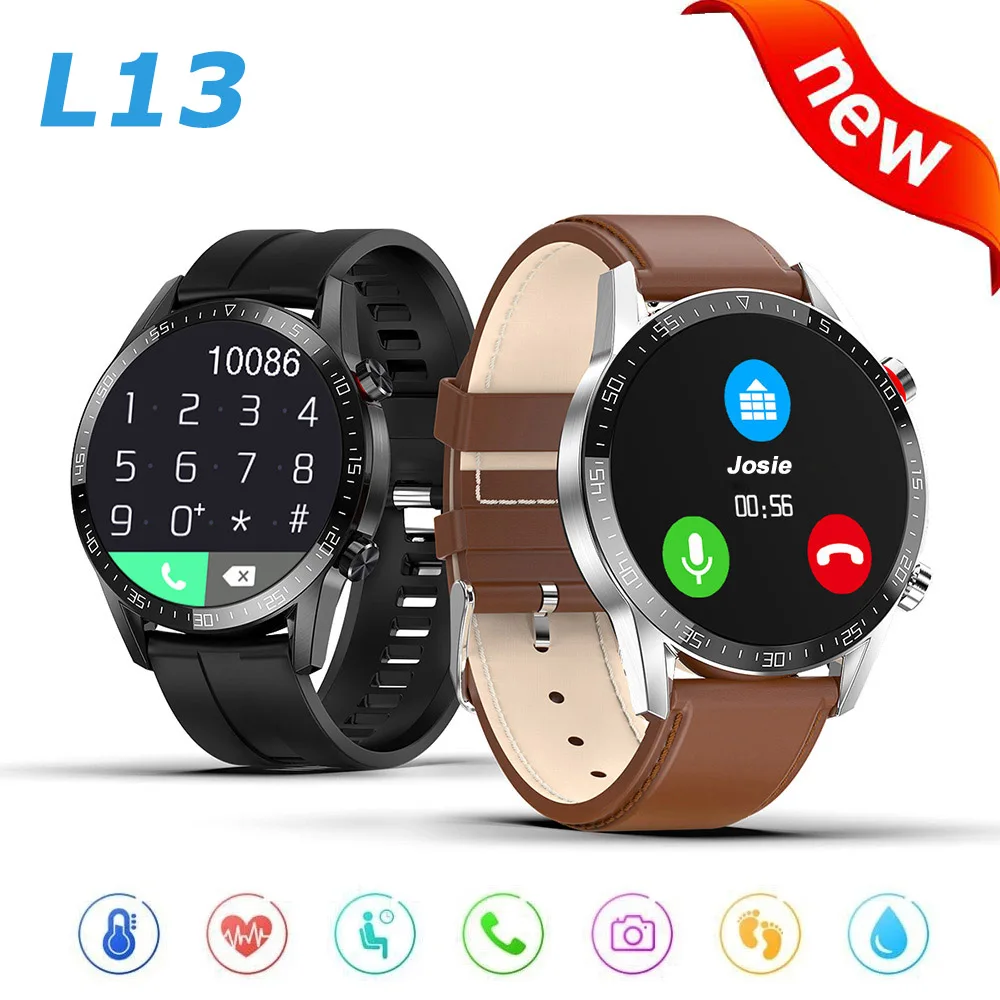 

L13 Smart Watch Men Bluetooth Call Business ECG+PPG Heart Rate Wristbands Fitness Sports Smartwatch Relogio Masculino PK L16 L19