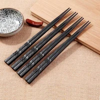 40hot1 pair japanese chopsticks unbending anti slip handles alloy japanese sushi chopsticks for home