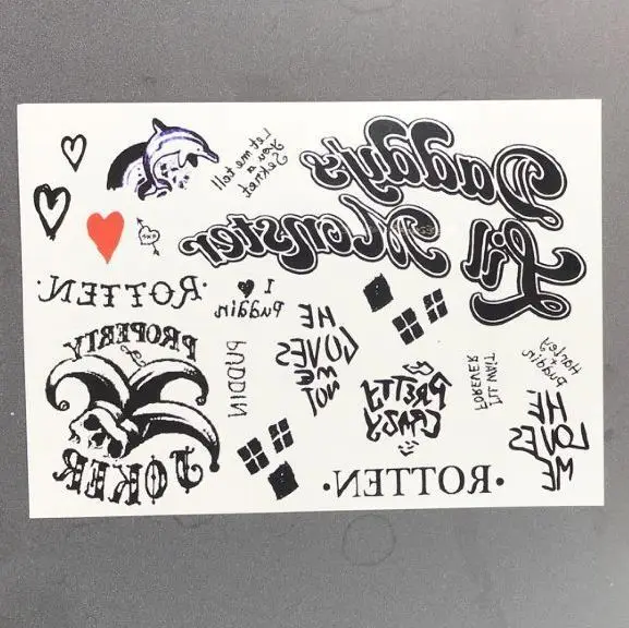 Водостойкие временные тату наклейки акварельные музыкальные нотки флэш