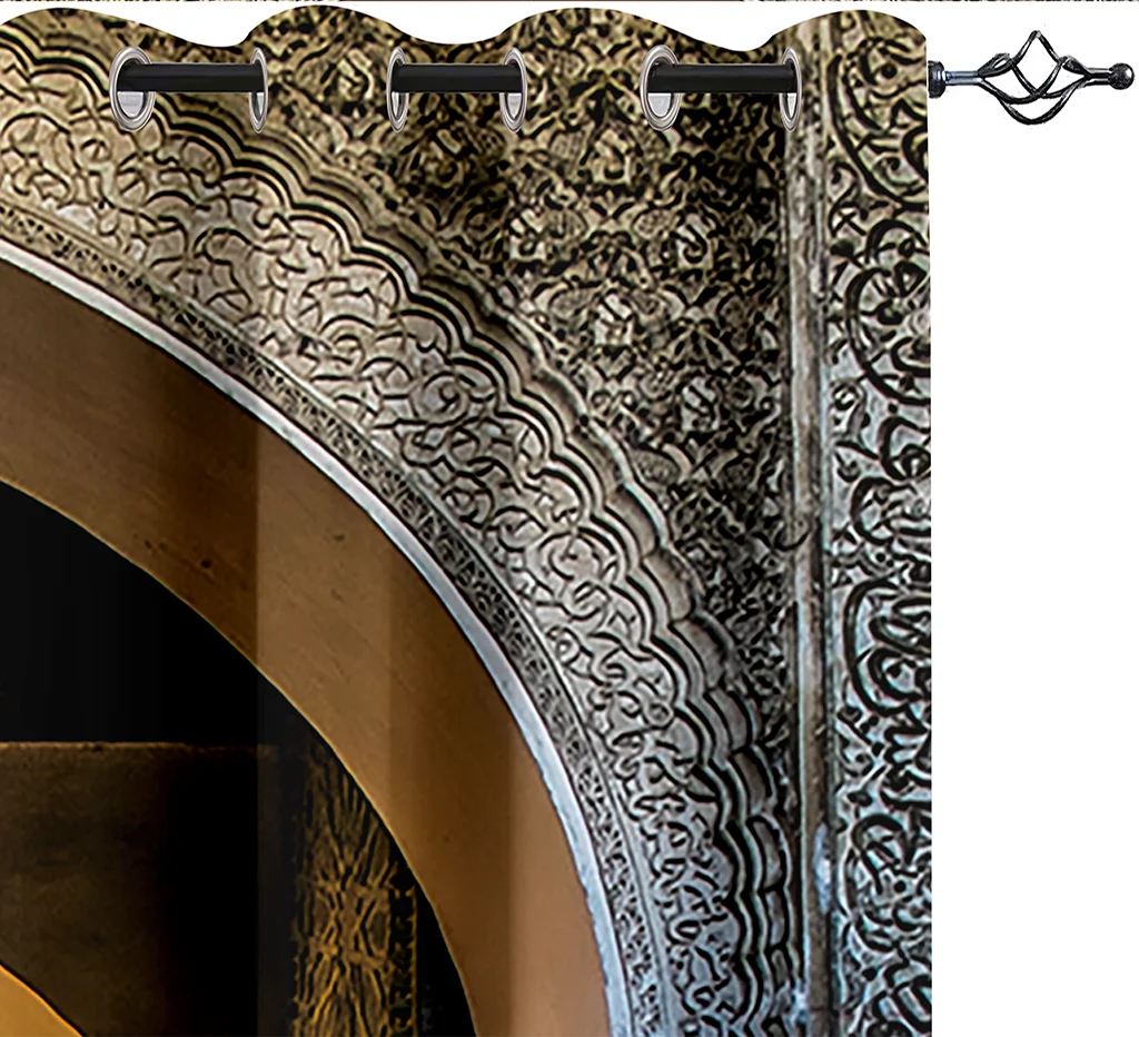 

3D Printing Realistic House Corridor Pattern Adult Bedroom Living Room Shade Custom Curtain Set Bedroom with Hook Accessories