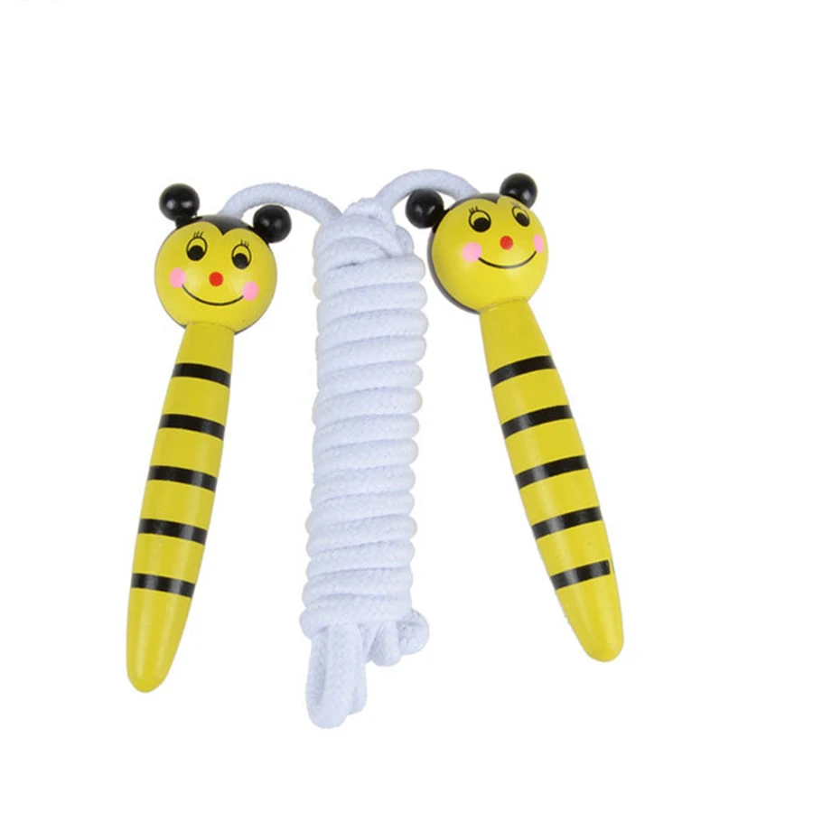 2 1 м Мультяшные Деревянные красочные скакалки для детей Подарки фитнеса Скакалка