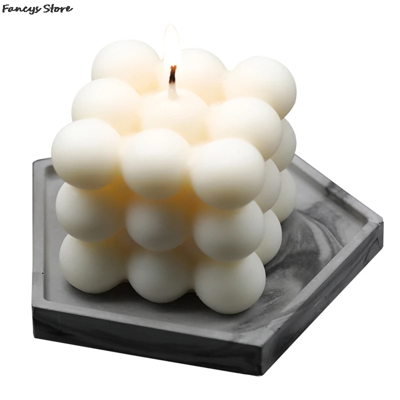 

Candle Mould Modern Ins Style Handmade Candle Home Decoration Ornaments Rubik's Cube Candle Romantic Cute Gift Lady