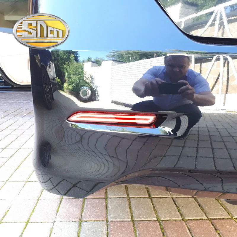 

2PCS For Toyota Alphard 2015 - 2019 2-in-1 Functions Car LED Rear Fog Lamp Bumper Light Auto Brake Light Reflector