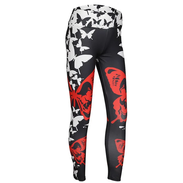 

New Digital Printing Butterfly Yoga Leggings Spandex Waist Type Pattern Type Style Length Fabric Type Hip-style Thickness Origin