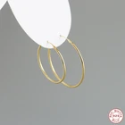 Серьги-кольца женские из серебра 925 пробы, 1 пара