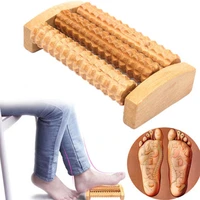 1pcs foot care massage stress relief relaxation therapy health traditional wooden roller chinese style massager
