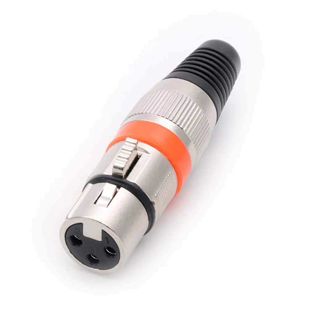 1 шт. разъем XLR 3pin Микрофон MIC штекер папа Женский Разъем мама Адаптер 7 цветов в