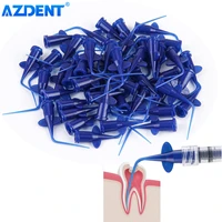 azdent dental disposable plastic syringe tip endo irrigation disposable needle tip for dental injection medicine refill