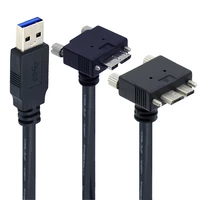 1 2m usb3 0 to micro usb3 0 angled data transfer cables usb fixed screw holes lines for usb3 0 interface industrial camera