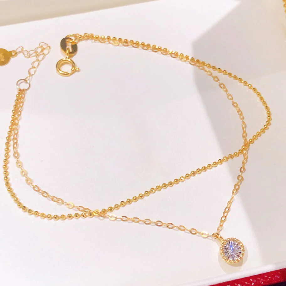 MADALENA SARARA 18K золото бриллиант 0.20cts кулон для женщин браслет вымощенный набор леди