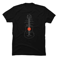 mountain landscape bass electric guitar t shirt ukulele sunset customized tops tees music club fashion tshirt camiseta
