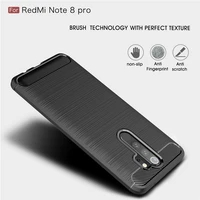 for xiaomi redmi note 8 pro case shockproof brushed carbon fiber soft tpu bumper case for redmi note 8 note8 protective cover