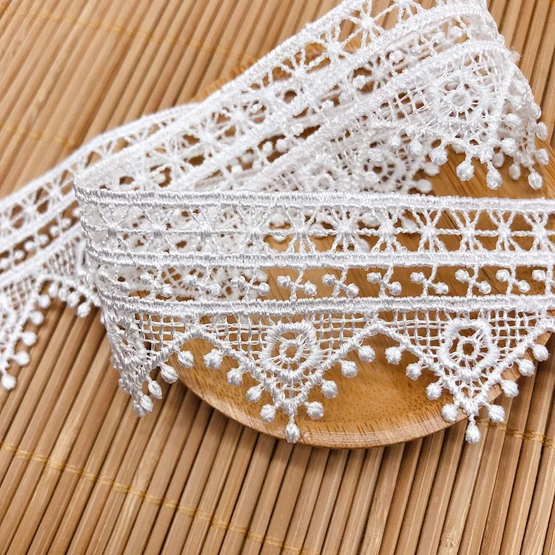 

1 Yard/10 Yards Lace Polyester Silk Clothing Accessories Women's Home Soft Decoration Accessories Hollow Lace