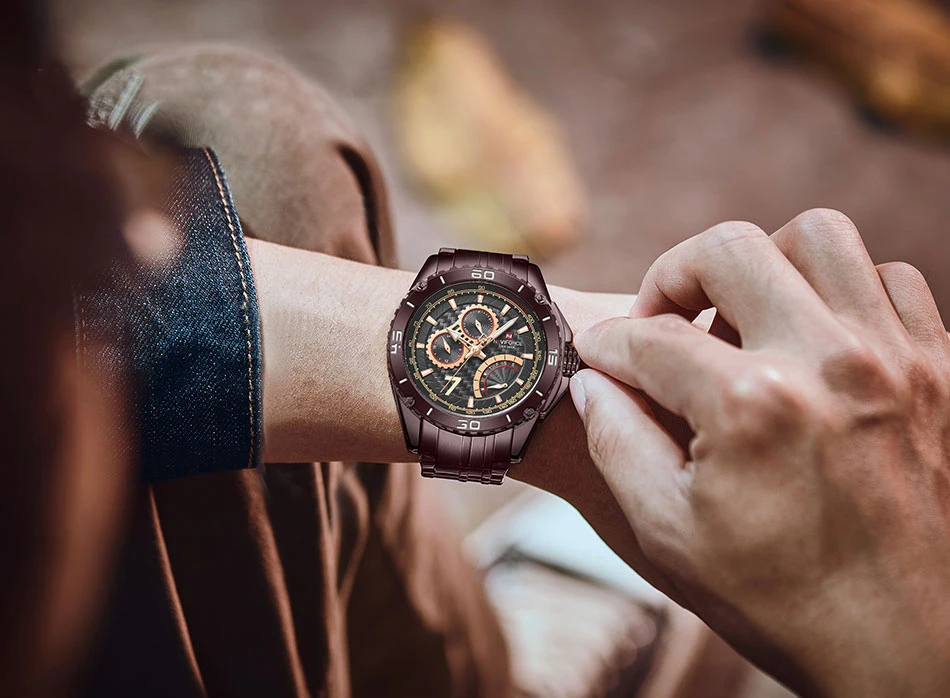 

NAVIFORCE Retro Quartz Watch Men Business Casual Waterproof Mens Watches Top Brand Luxury Male Clock Stainless Steel Strap reloj