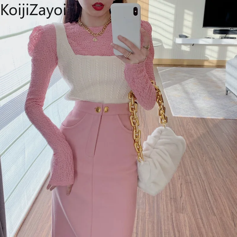 Комплект из двух предметов Koijizayoi для женщин шикарный модный костюм элегантные