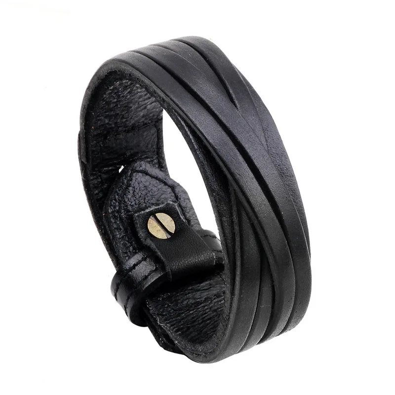 Q Многослойный браслет для мужчин, повседневные модные плетеные кожаные браслеты для женщин, Браслет Крест Иисуса, панк-рок, мужские ювелирные изделия - Окраска металла: Q