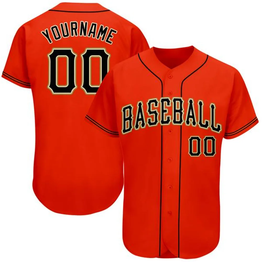 Custom Baseball Jersey Team Name/Number Printed Mesh Washable Breathable Soft Full Button Sportswear for Men/Lady/Kids Big size