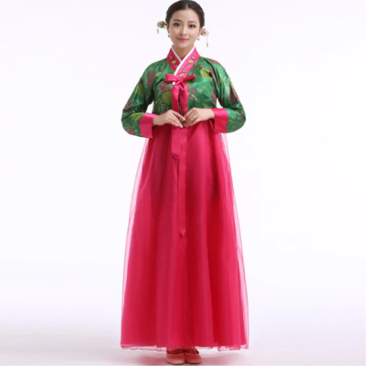 

Female Korean Stage Dance Costume Korea Traditional Elegant Princess Palace Costume Korea Emboridery Party Modern Hanbok Folk