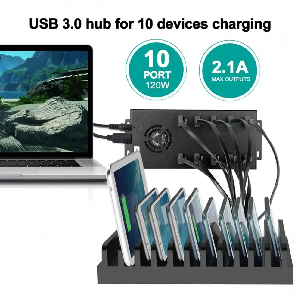 Sipolar A423 10 портов промышленный USB 3 0 зарядный концентратор для синхронизации
