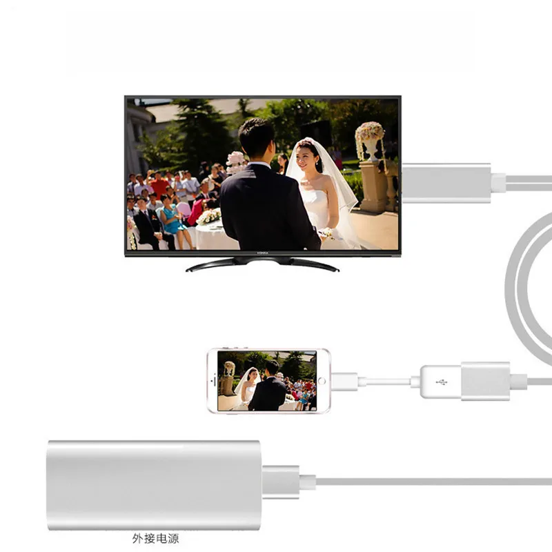 Мини USB MHL к HDMI 1080P ТВ адаптер преобразователь кабель HD для HDTV TV цифровой AV IPhone