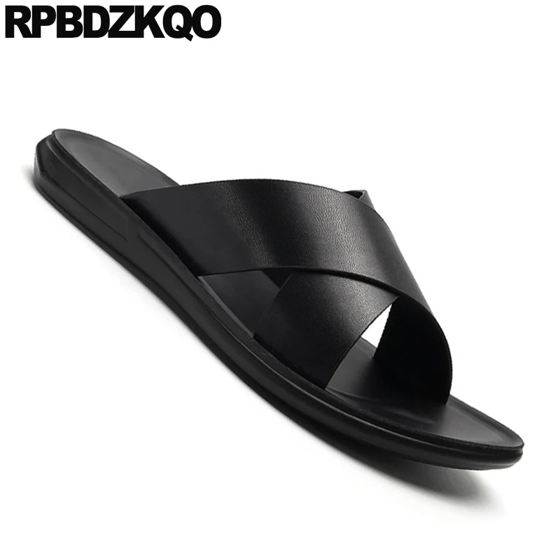 Мужские сандалии кожаное лето мягкий мода воды обувь пляж водонепроницаемый