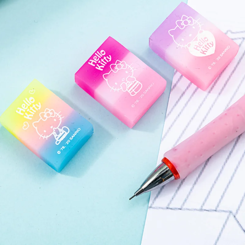 

Creative Ice Cream Eraser Color Gradient Jelly Cute Kitten Rubber Correction Soft Wipe Clean School Supplies Kawaii Stationery