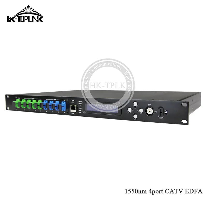 Распродажа оптоволоконный усилитель 1550 нм CATV WDM 4 порта * 21 дБм EDFA 1U высокой