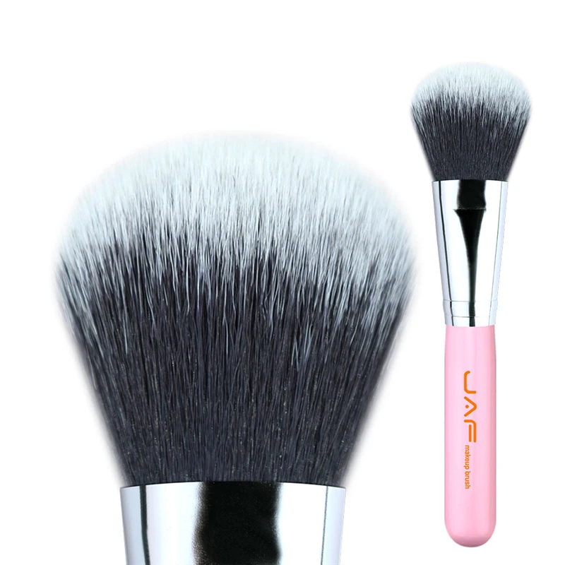JAF брендовая крупная кисть для пудры из синтетических волос черная деревянная