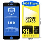1000 шт. 10D закаленное стекло 9H чехол изогнутая Защитная пленка для экрана для iPhone 13 Pro Max 12 Mini 11 XS XR X 8 7 6 Plus SE с коробкой
