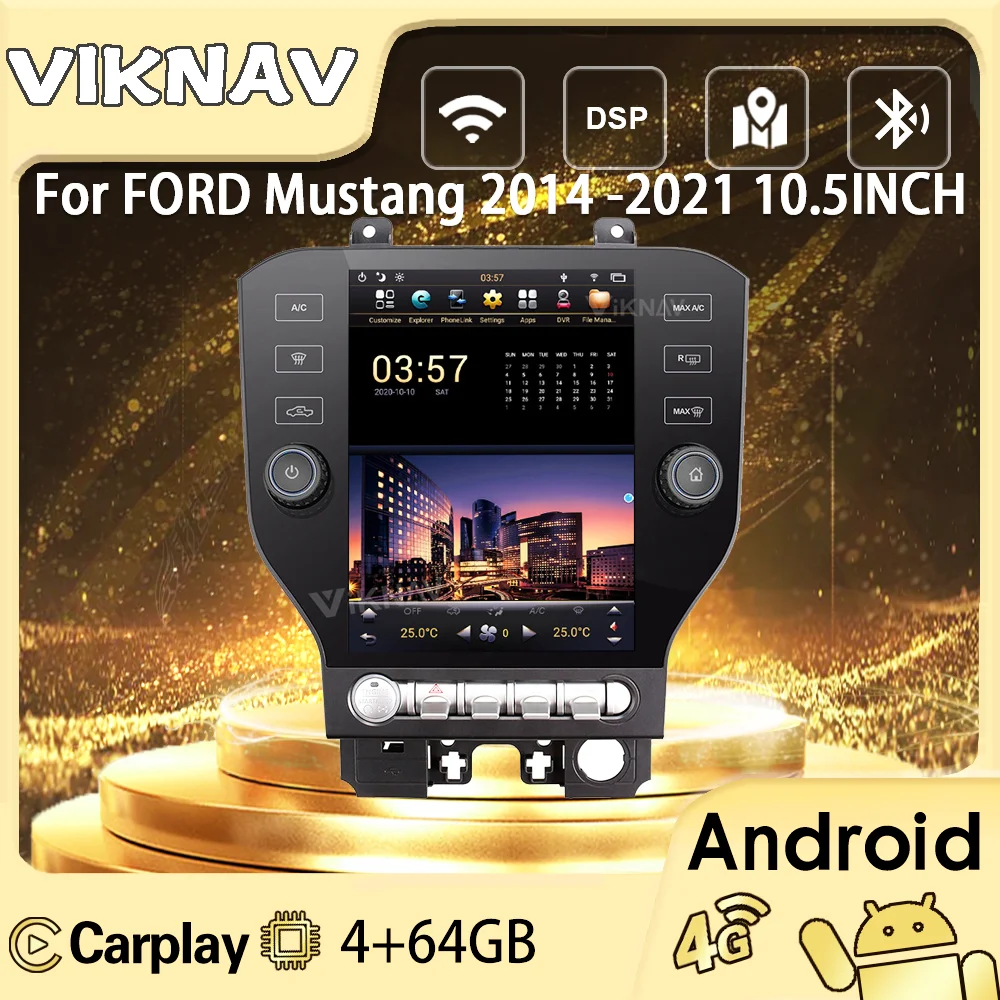 

Автомагнитола на Android для FORD Mustang 2014 -2021, мультимедийное радио, DVD-плеер, GPS-навигация, головное устройство, стереомагнитофон