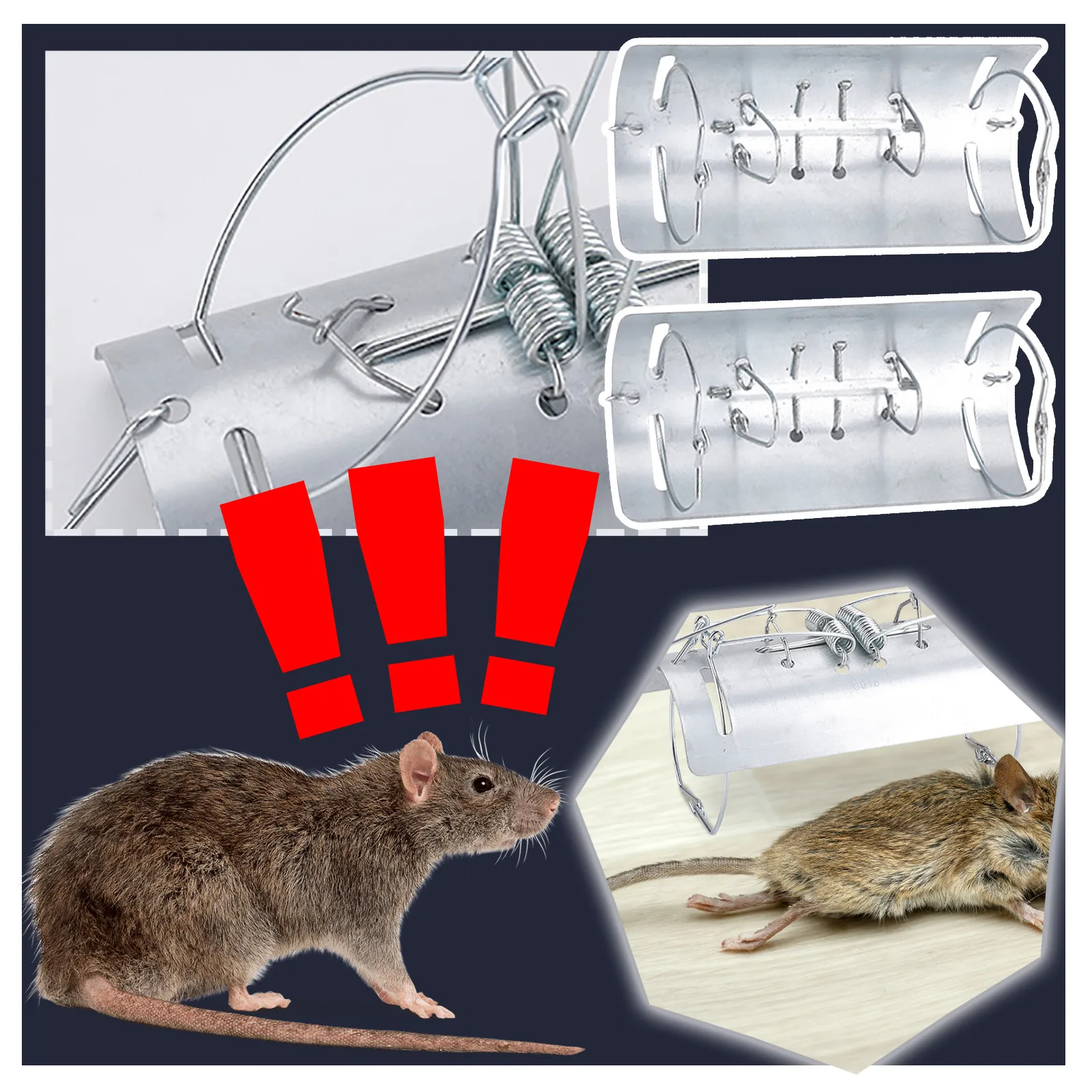 

1/2pcs Big mouse trap, weasel catch，catch spring trapt，mous trap，Rodent cage，Mole repeller，Rat trap